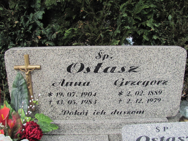 Anna Ostasz 1904 Chociwel - Grobonet - Wyszukiwarka osób pochowanych