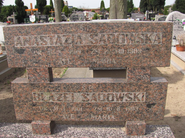 Błażej Sadowski 1901 Chociwel - Grobonet - Wyszukiwarka osób pochowanych