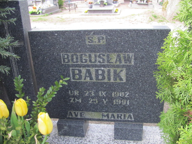 Bogusław Babik 1962 Chociwel - Grobonet - Wyszukiwarka osób pochowanych