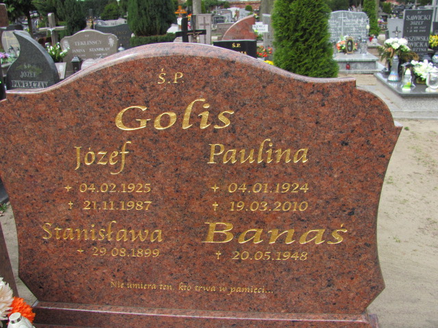 Paulina Golis 1924 Chociwel - Grobonet - Wyszukiwarka osób pochowanych