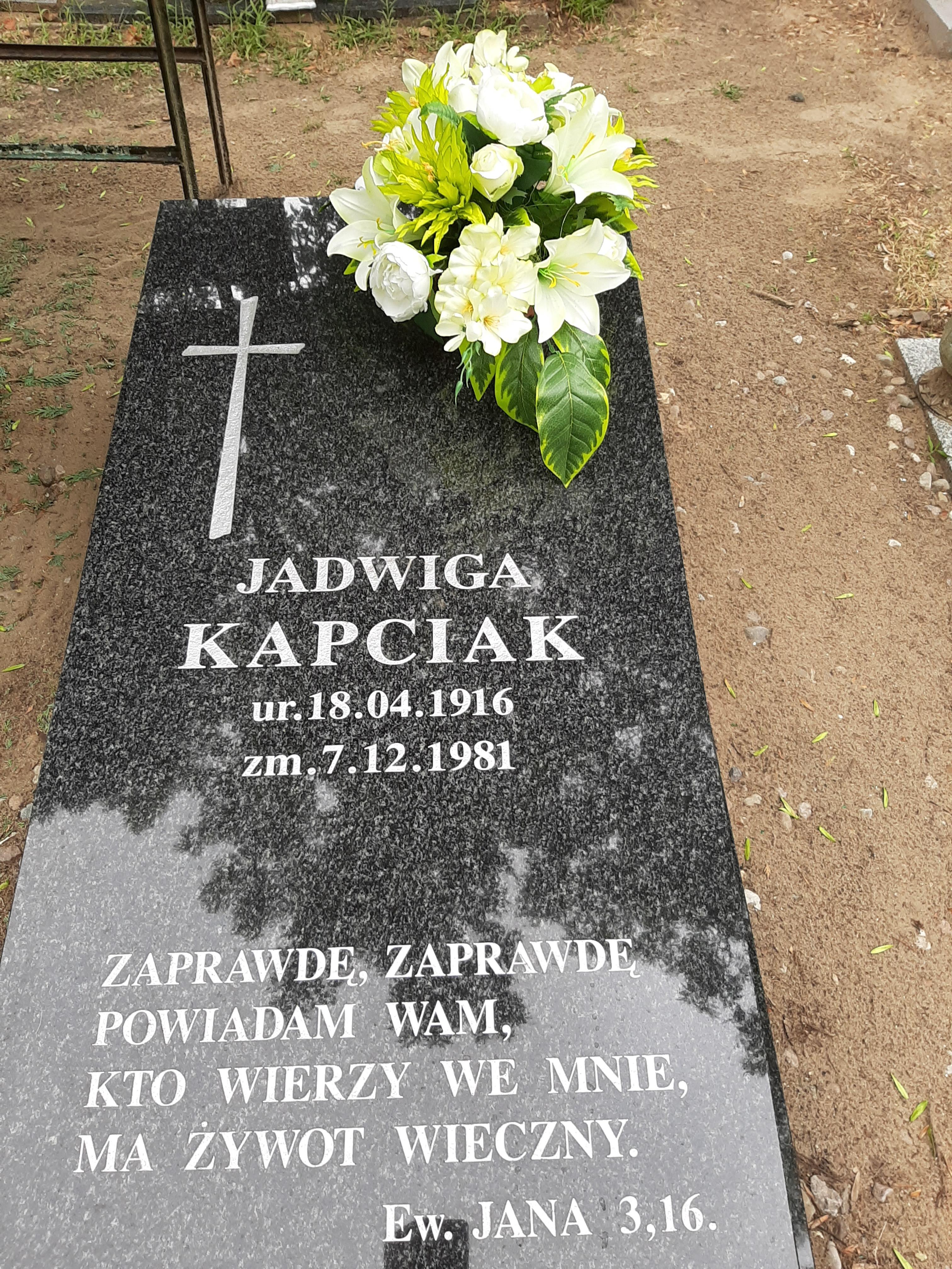 Grób Jadwiga Kapciak