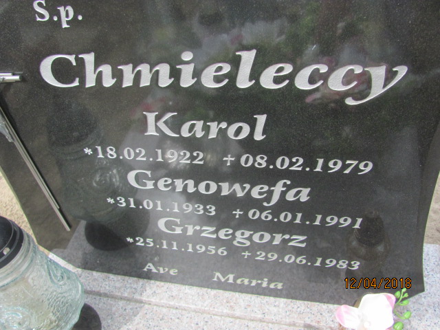 Genowefa Chmielecka 1933 Chociwel - Grobonet - Wyszukiwarka osób pochowanych