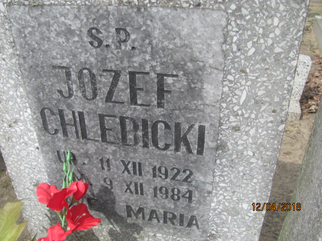 Józef Chlebicki 1921 Chociwel - Grobonet - Wyszukiwarka osób pochowanych