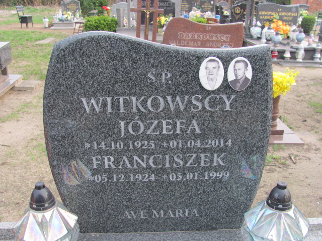 Józefa Witkowska 1925 Chociwel - Grobonet - Wyszukiwarka osób pochowanych