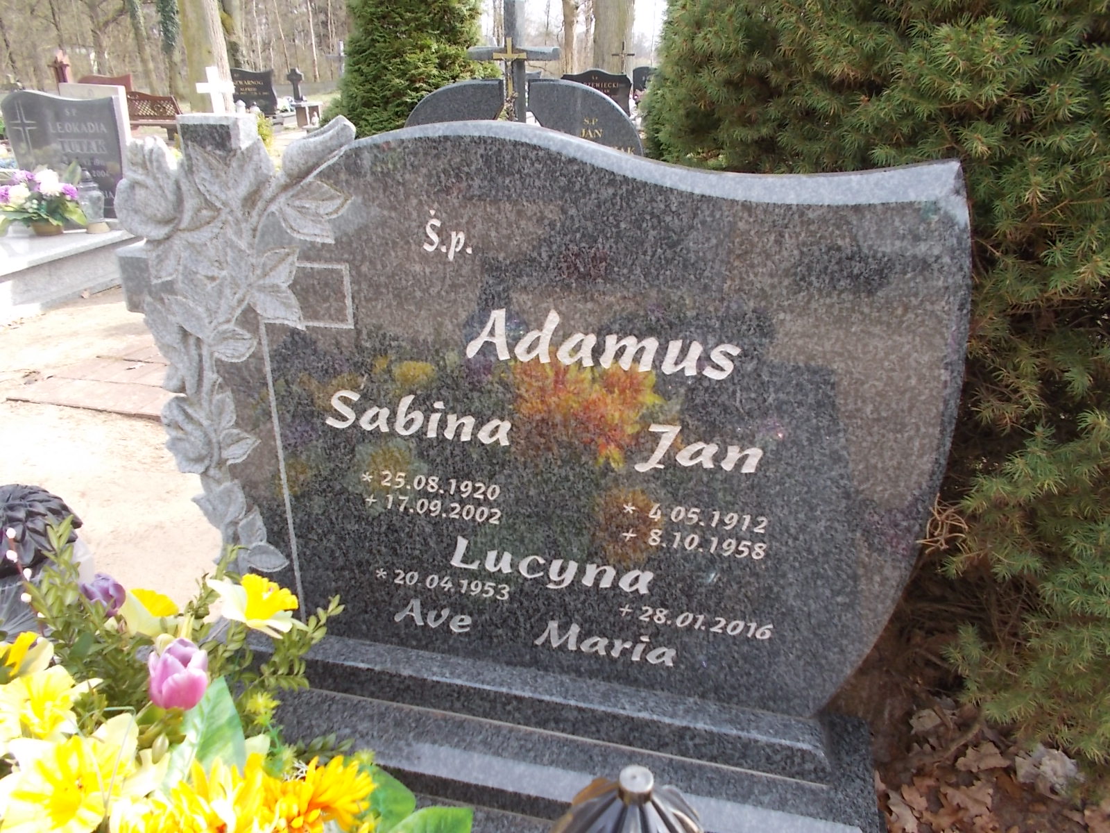 Lucyna Adamus  1953 Chociwel - Grobonet - Wyszukiwarka osób pochowanych